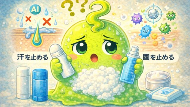 制汗剤を試すスメル君