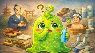 足のにおいケアの歴史を学ぶスメル君